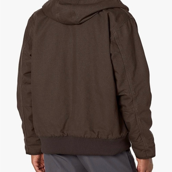 Carhartt Men’s Quilted Lined Hooded Jacket XL, Brown, Loose Fit, Workwear Coat - Picture 2 of 9